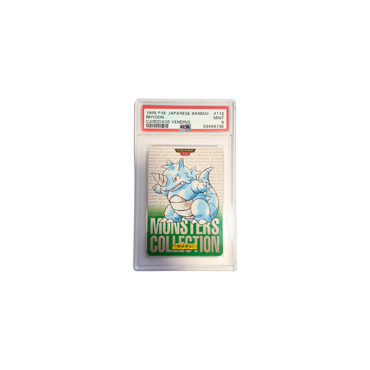 Pokemon Rhydon Carddass Vending 1996 Bandai PSA 9 (JP)